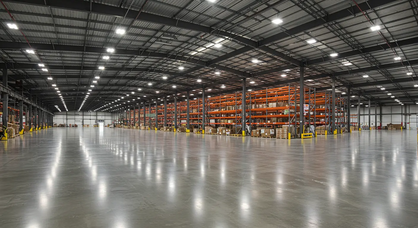 Warehouse concrete flooring